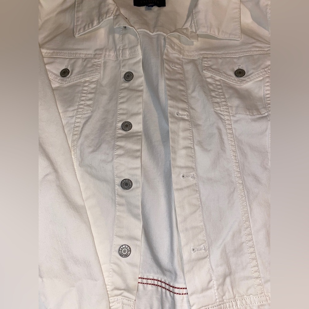 Talbots White Jean Jacket - image 2